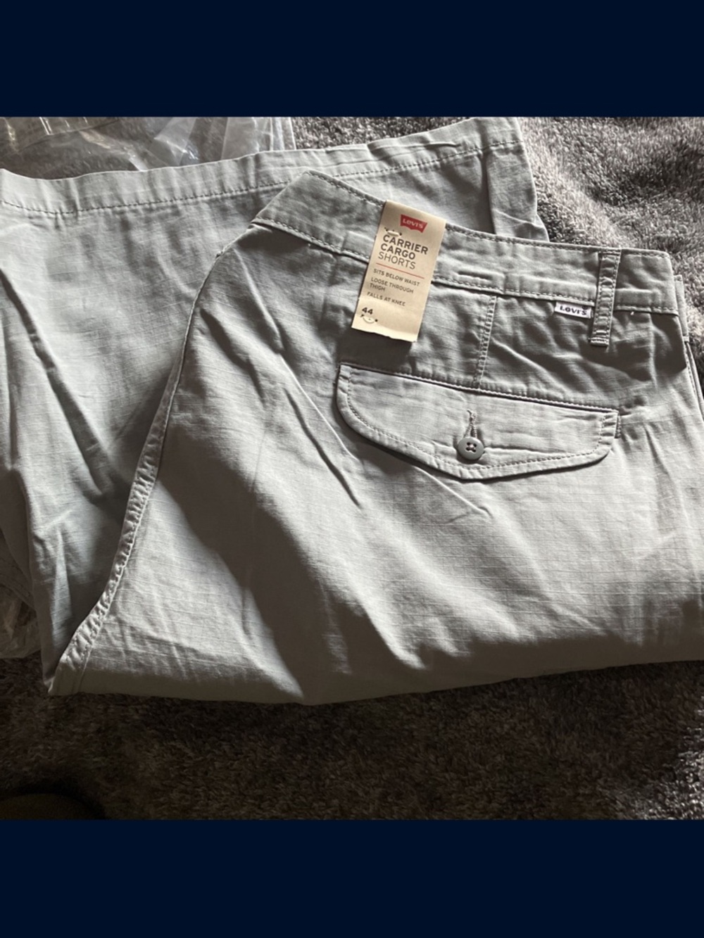 Levi's Light Gray Cargo Shorts with Flap Pocket